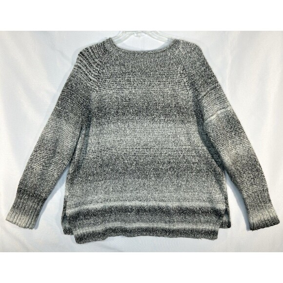 CHAPS Sweater Women's 2X Plus Knit Roll Neck Pullover Gray Stretch - Picture 3 of 9